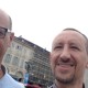 Padre Andrea Marchini e padre Ottorino Vanzaghi in piazza San Carlo a Torino